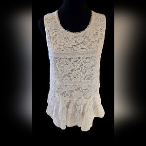 Cristina Ivory Lace Tank